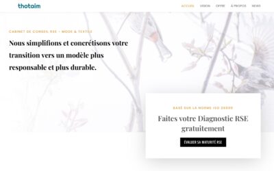 Booster le lancement de Thotaim, cabinet de conseil en stratégie RSE, en créant son site web.